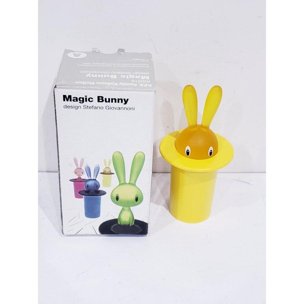 Alessi Magic Bunny Plastic Toothpick Holder, Yellow